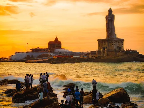 Triveni Confluence at Kanyakumari