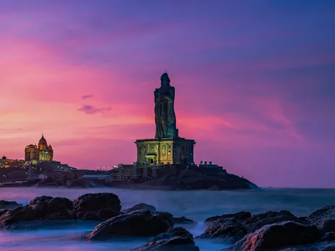 Triveni Confluence at Kanyakumari